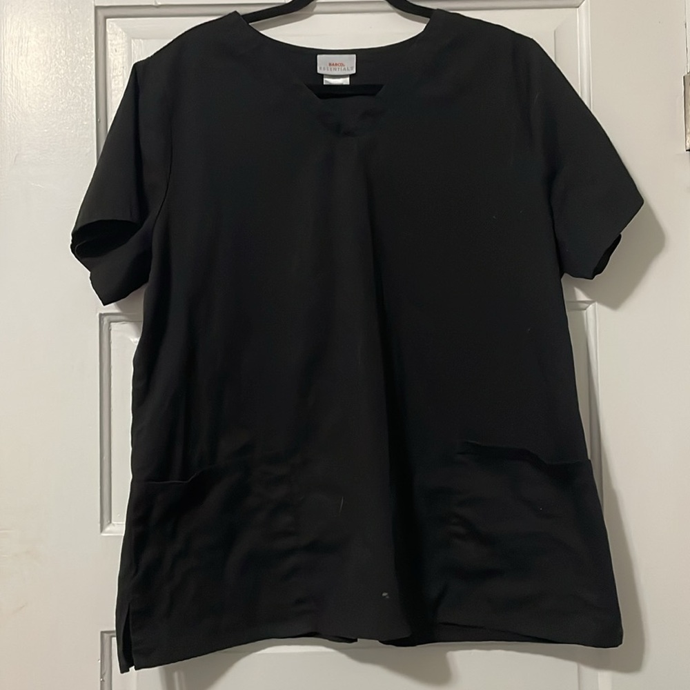 Unisex Barco Essentials Black Scrub Top